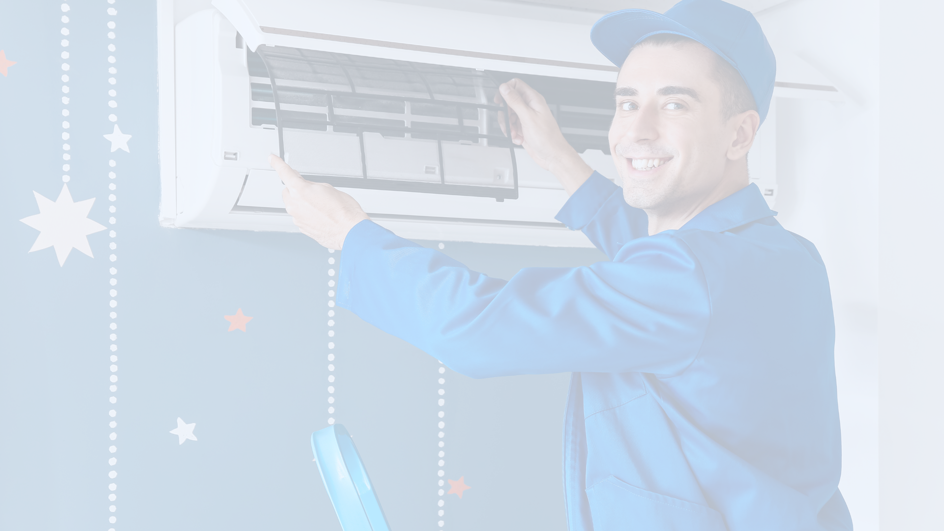 Técnico instalando ar-condicionado